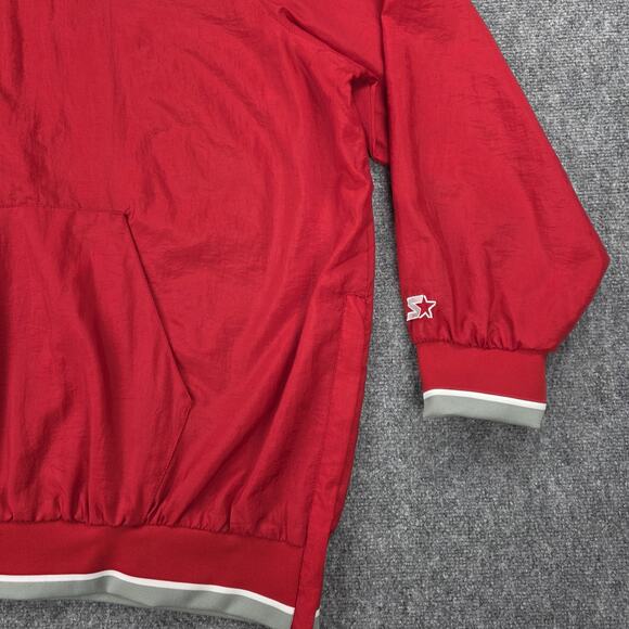 Ohio State Buckeyes Jacket Mens 4XL Red NCAA Football Starter 1/4 Zip Pullover - Picture 14 of 16